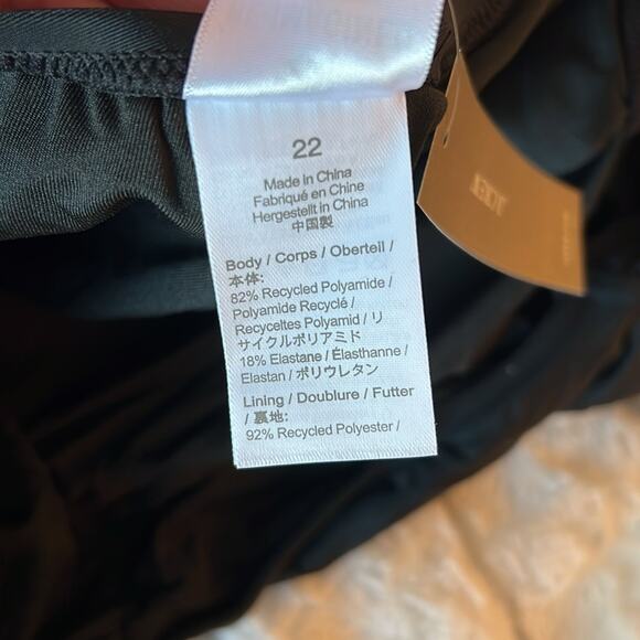 🆕 J. Crew Bow One Piece Swim One Shoulder All Black Plus Swimsuit NEW NWT - Picture 8 of 13